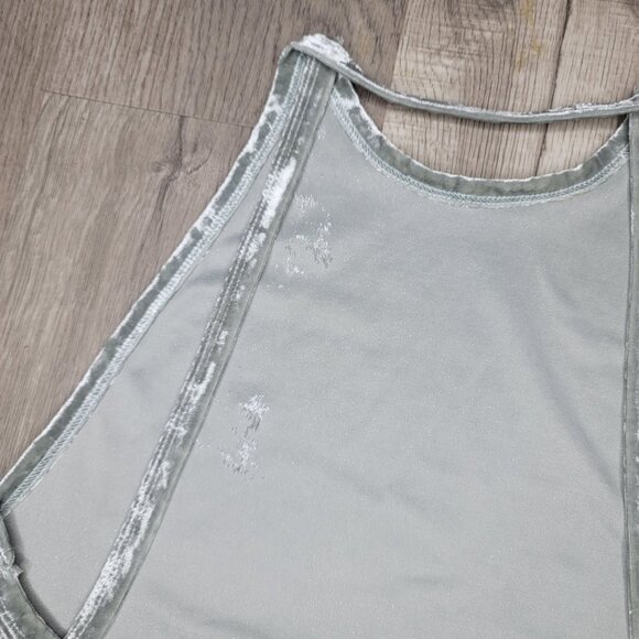 Sadie & Sage Silver blue Crushed Velvet Bodycon backles ini dress sexy Medium - Picture 3 of 9